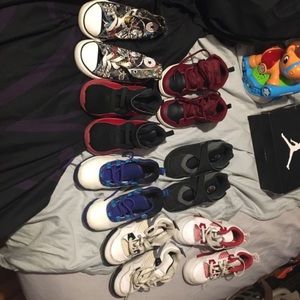 8 pairs of baby shoes size 10c